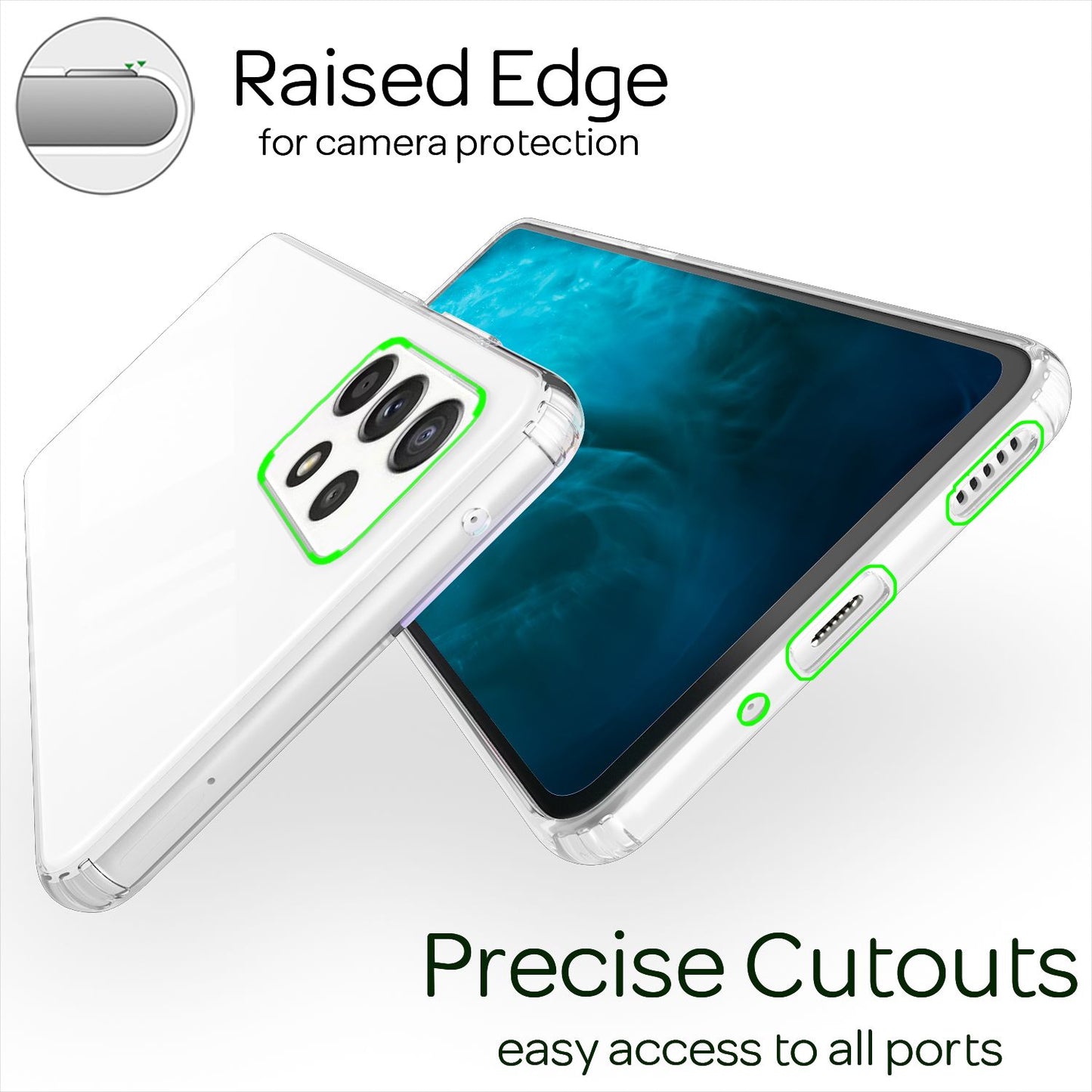 Für Samsung Galaxy A33 - Klare Kratzfeste Handy Hülle Harte Rückseite & Silikon