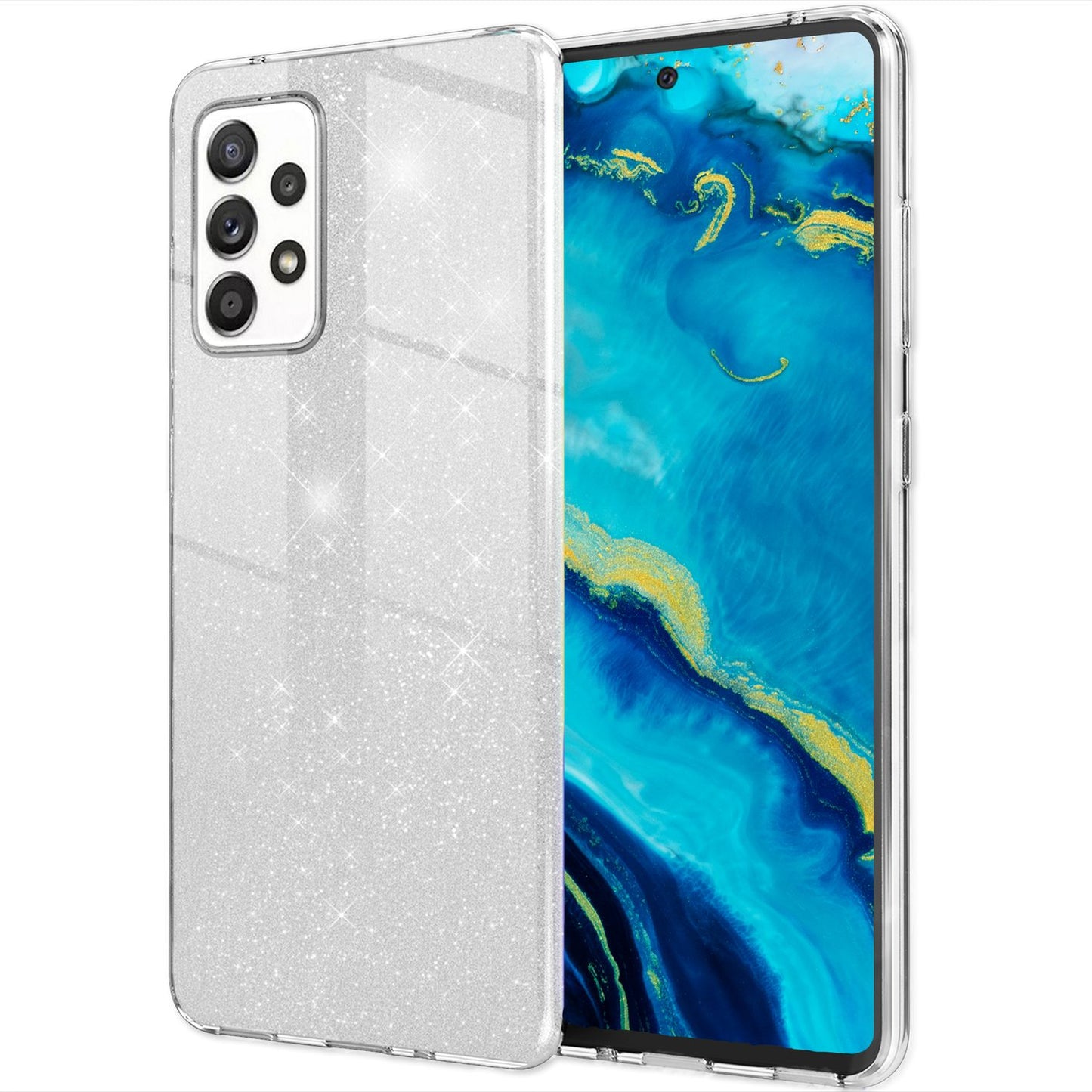 NALIA ShinePop Hülle Glitzerndes Glamour-Design - Stoßfest Passgenau Kompatibel Galaxy A33