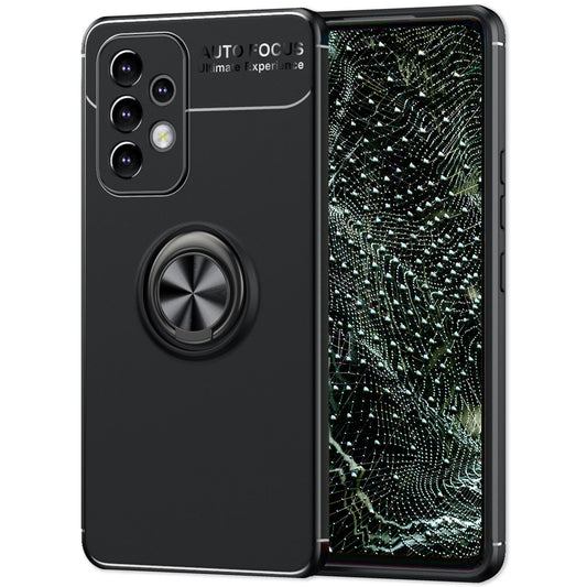Für Samsung Galaxy A33 - Ring Hülle Matt Silikon Handy Schutz Case Standfunktion