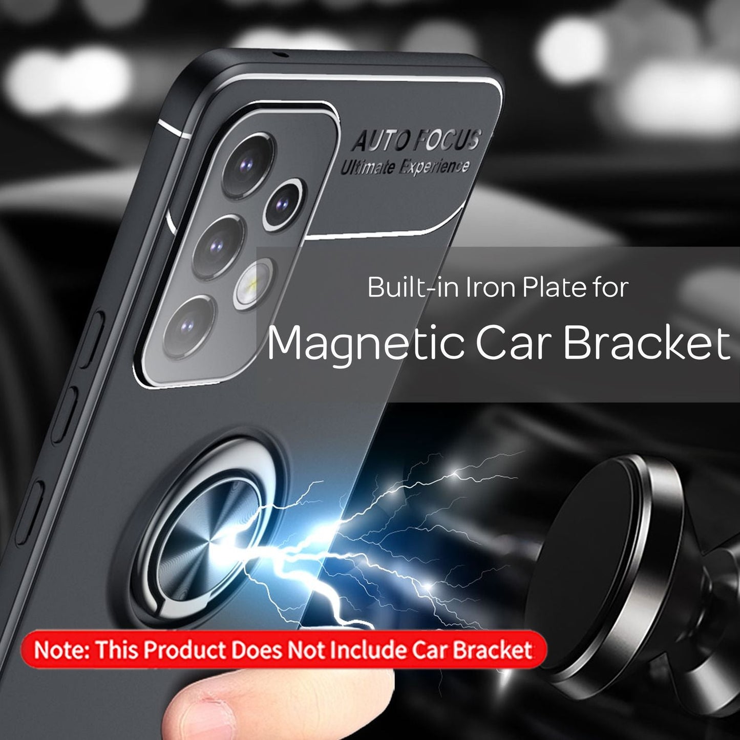 Für Samsung Galaxy A33 - Ring Hülle Matt Silikon Handy Schutz Case Standfunktion