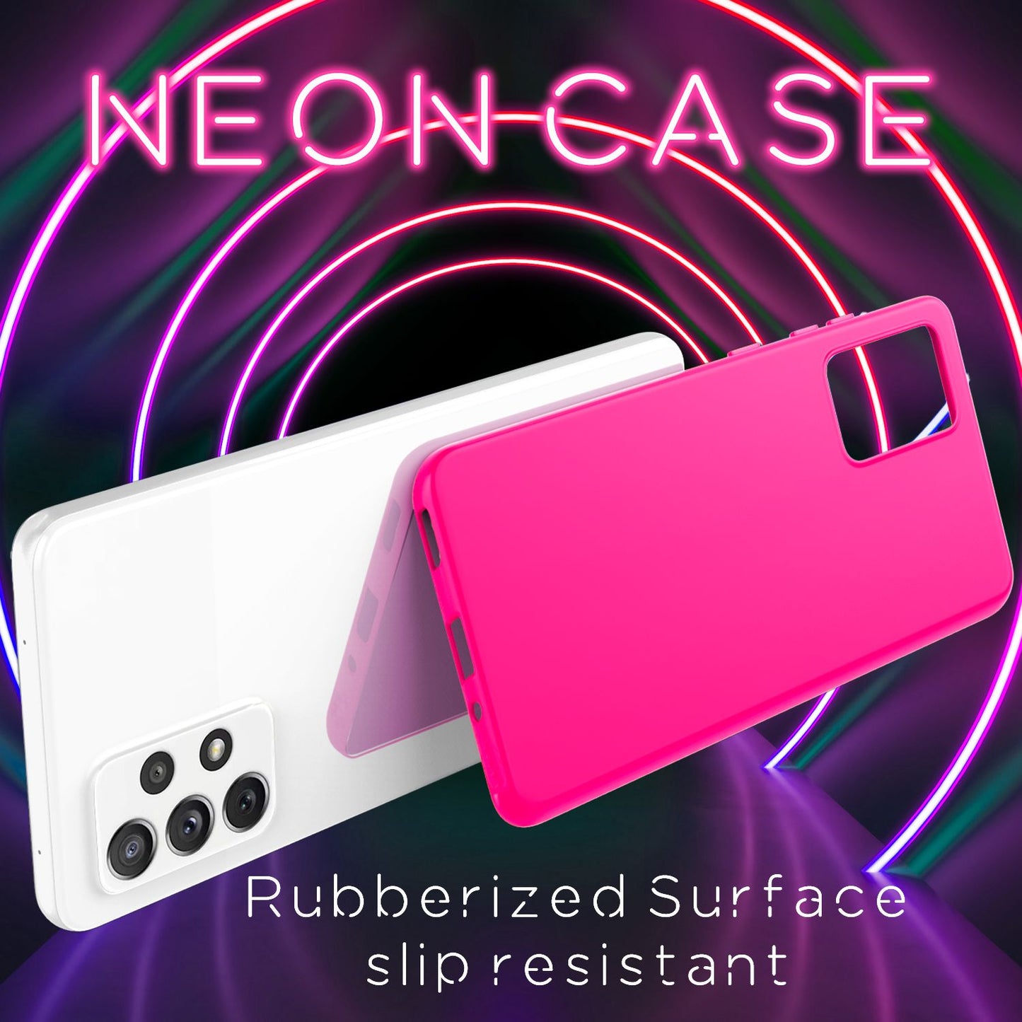 Für Samsung Galaxy A33 - Bunte Neon Silikon Hülle Rutschfest Dünn Schutz Cover