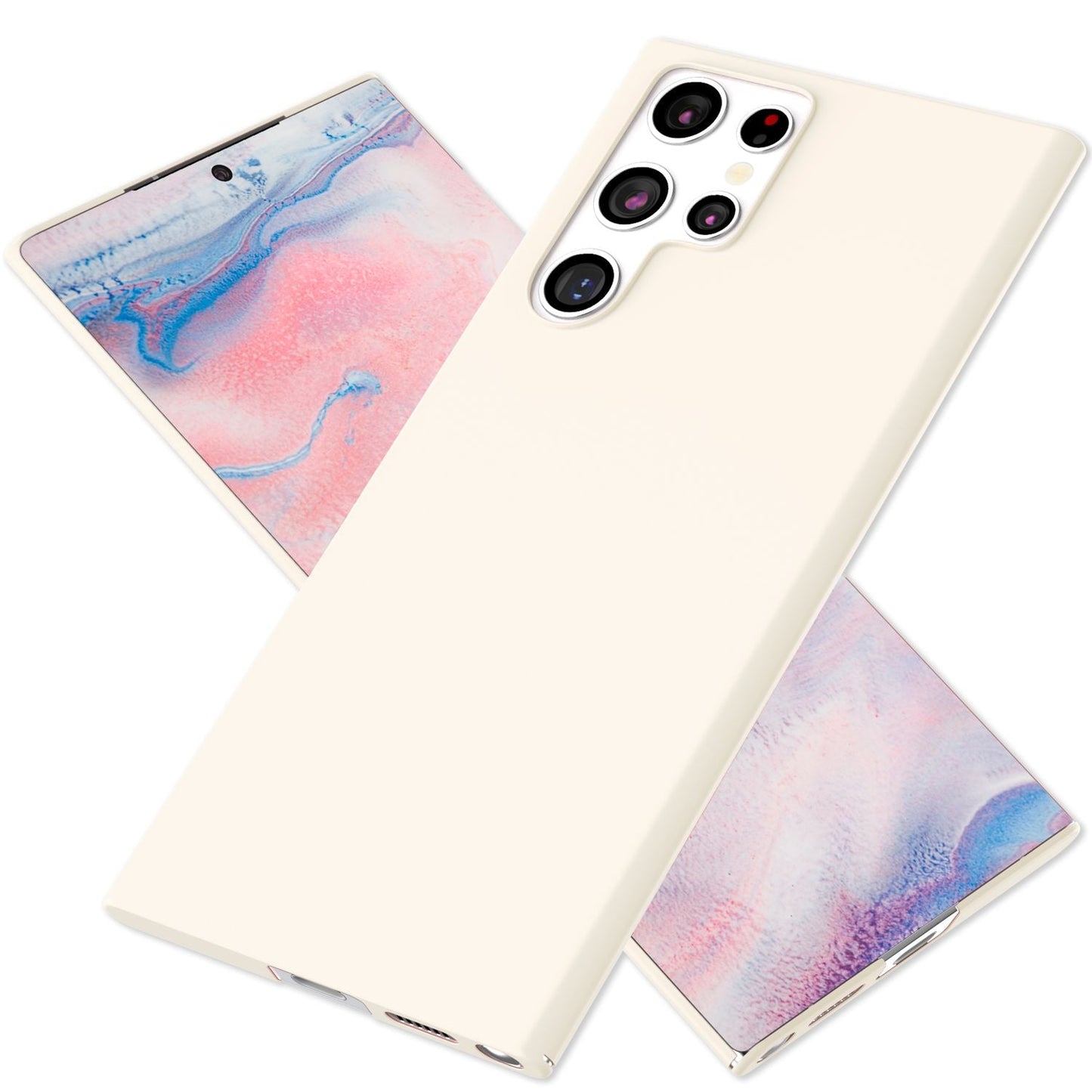 NALIA Ultra-Dünnes Hardcase für Samsung Galaxy S22 Ultra, Anti-Fingerabdruck Seidig-Matt Rutschfest Extra-Leicht 0,5mm Schlank, Harte Schutzhülle