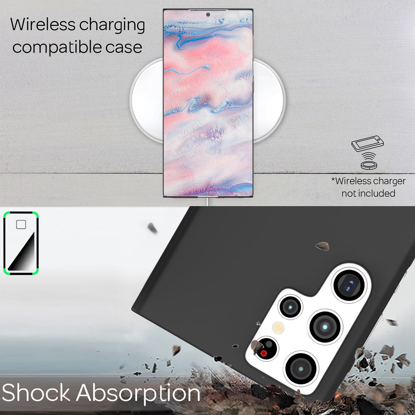 NALIA Ultra-Dünnes Hardcase für Samsung Galaxy S22 Ultra, Anti-Fingerabdruck Seidig-Matt Rutschfest Extra-Leicht 0,5mm Schlank, Harte Schutzhülle