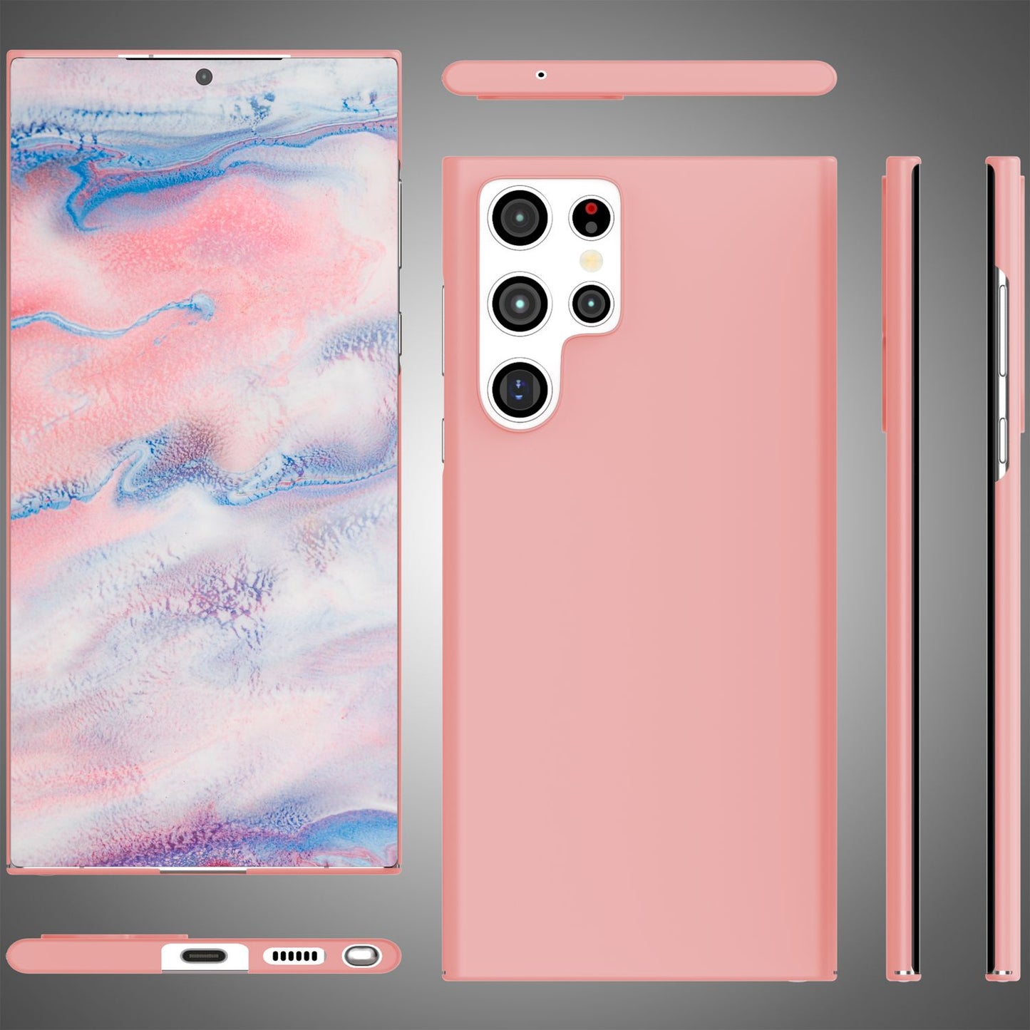 NALIA Ultra-Dünnes Hardcase für Samsung Galaxy S22 Ultra, Anti-Fingerabdruck Seidig-Matt Rutschfest Extra-Leicht 0,5mm Schlank, Harte Schutzhülle