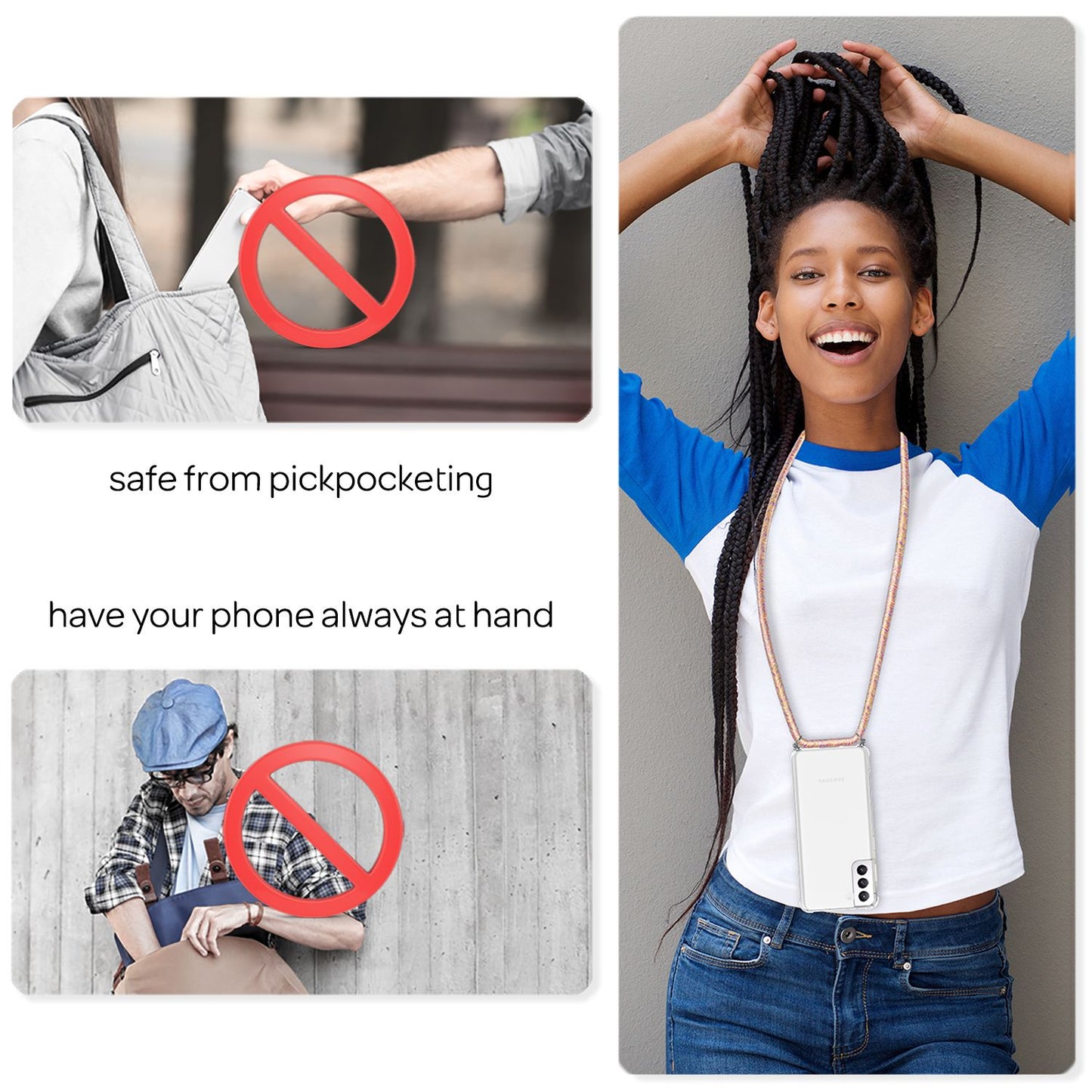 NALIA Hangit Transparentes Case - Kapazität 2 Karten Größe Galaxy S22 Kompatibel