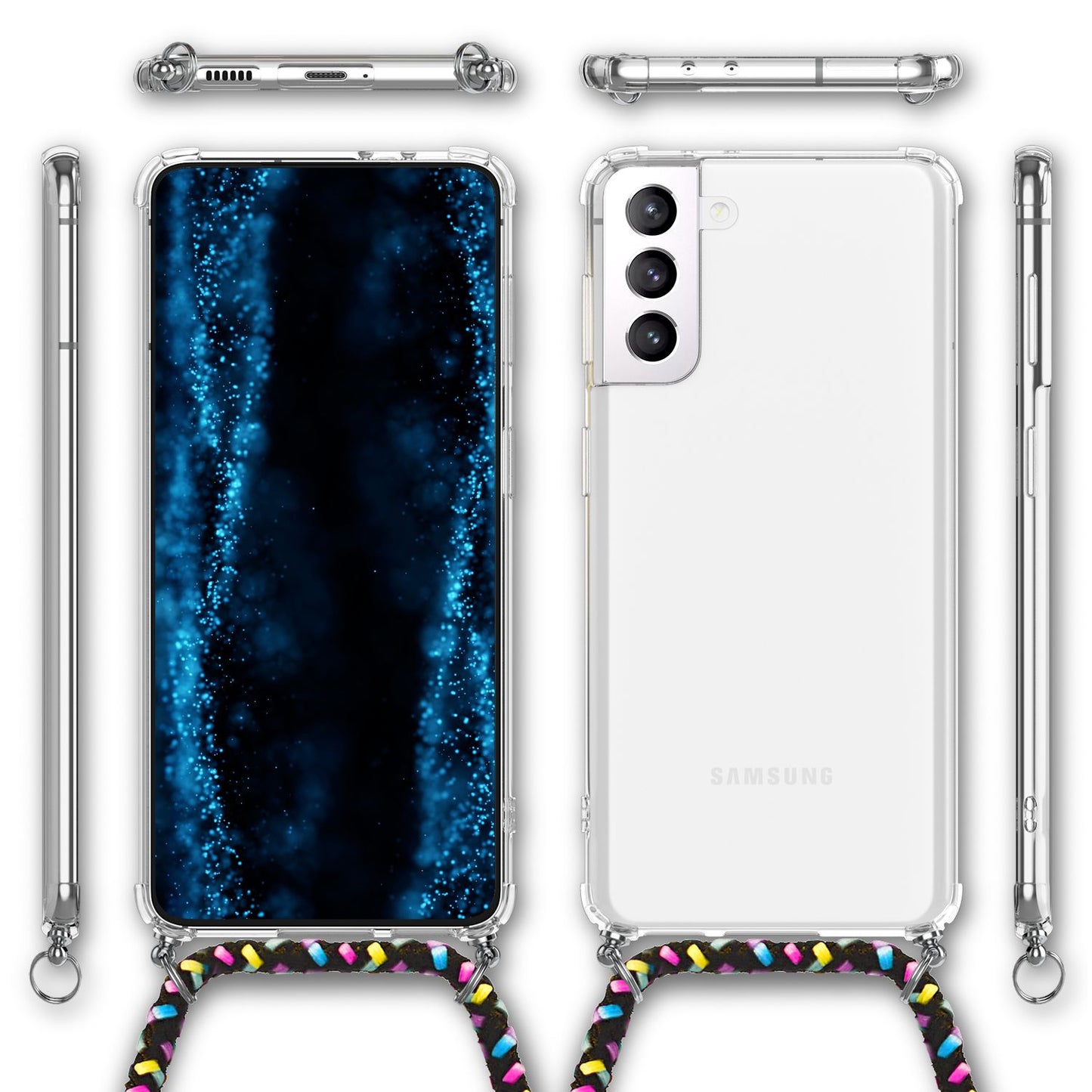 NALIA Hangit Transparentes Case - Kapazität 2 Karten Größe Galaxy S22 Kompatibel