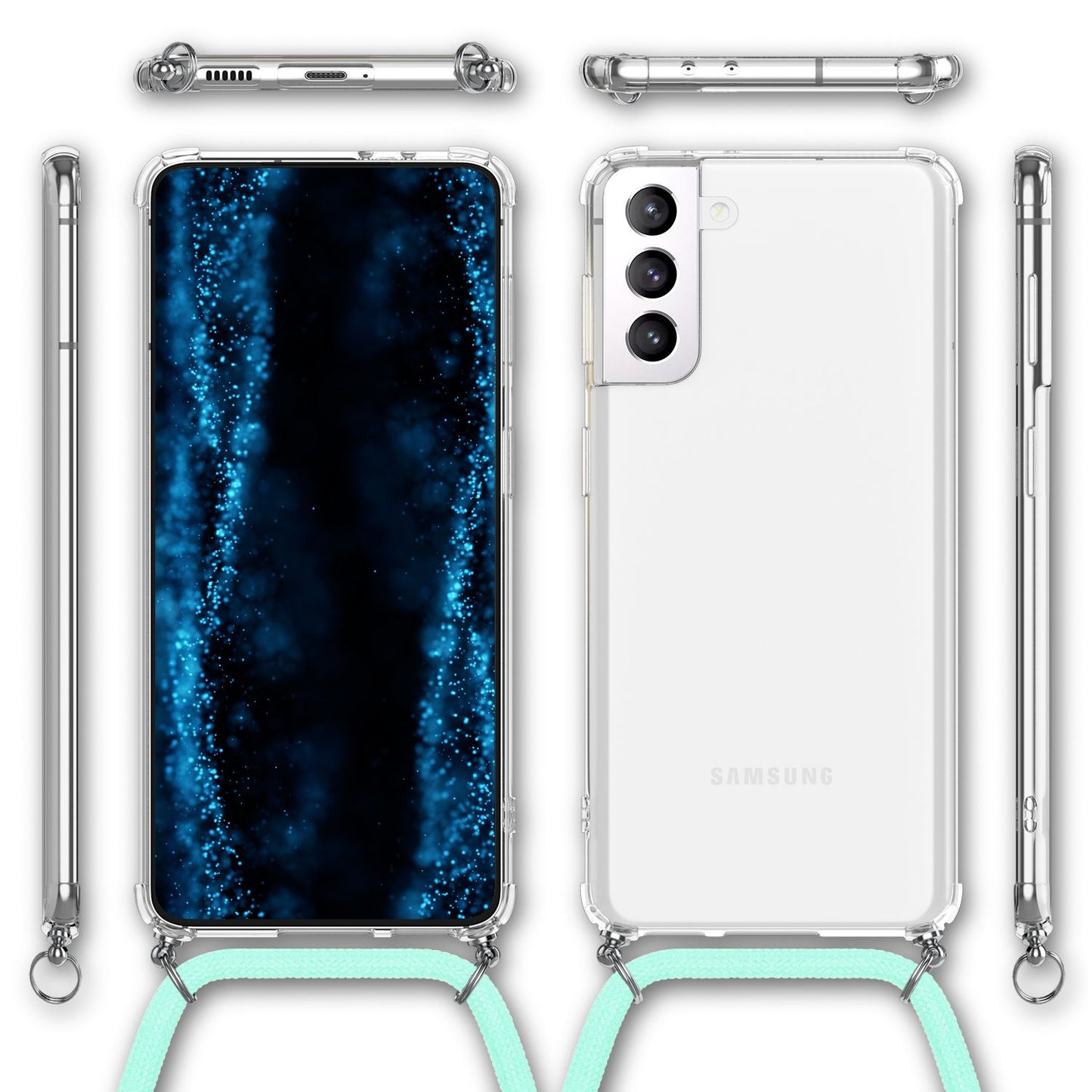 NALIA Hangit Transparentes Case - Kapazität 2 Karten Größe Galaxy S22 Kompatibel