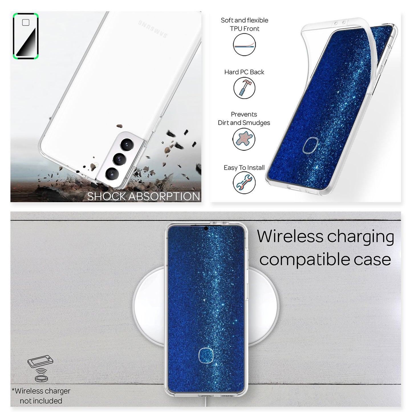 Klare Schutzhülle Für Samsung Galaxy S22 Plus - 360° Handy Hülle Hard Case