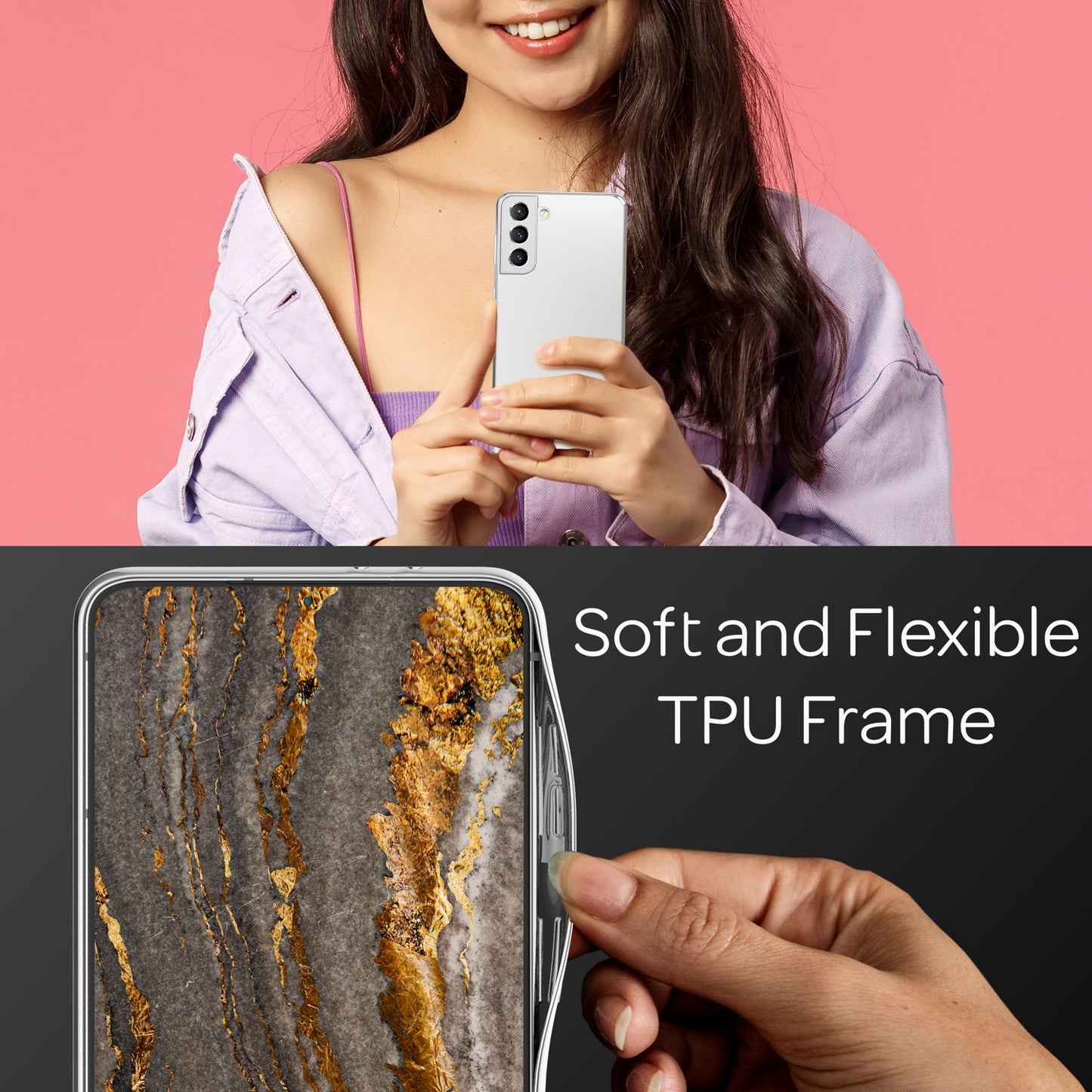 Carcasă din sticlă securizată cu oglindă pentru Samsung Galaxy S22 - Carcasă telefonică rigidă pentru smartphone