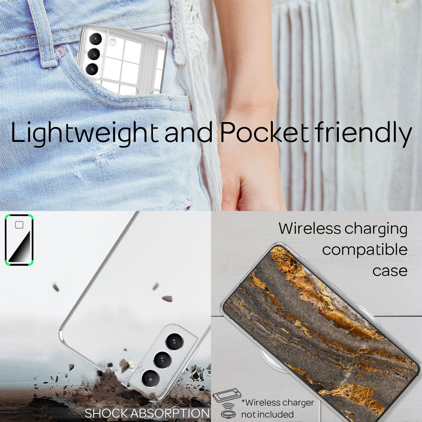 Carcasă din sticlă securizată cu oglindă pentru Samsung Galaxy S22 - Carcasă telefonică rigidă pentru smartphone