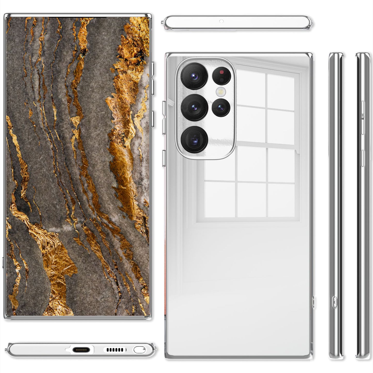 Etui ze szkła hartowanego Samsung Galaxy S22 Ultra z lustrem – szkło 9H, smukłe