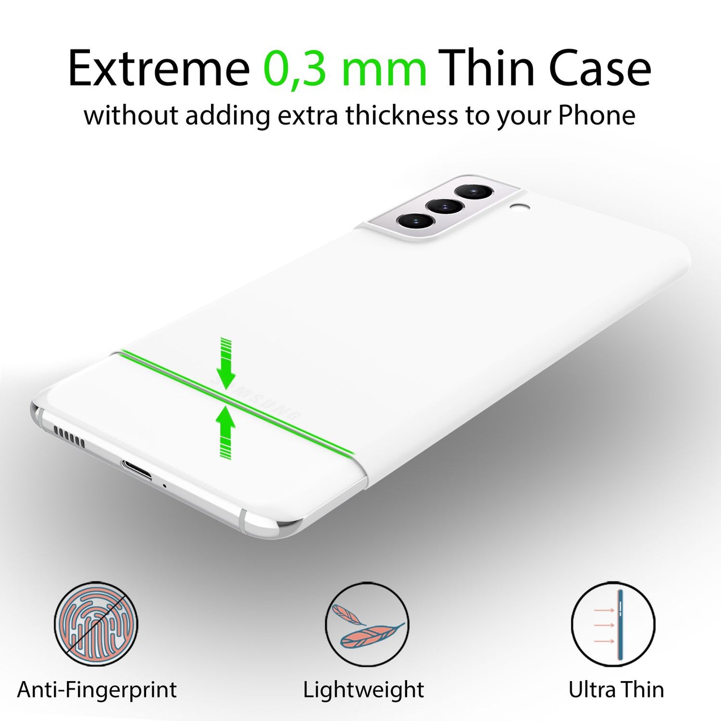Für Samsung Galaxy S22 - Extra Dünn Hard Case Ultra Slim Handy Hülle Matt Cover