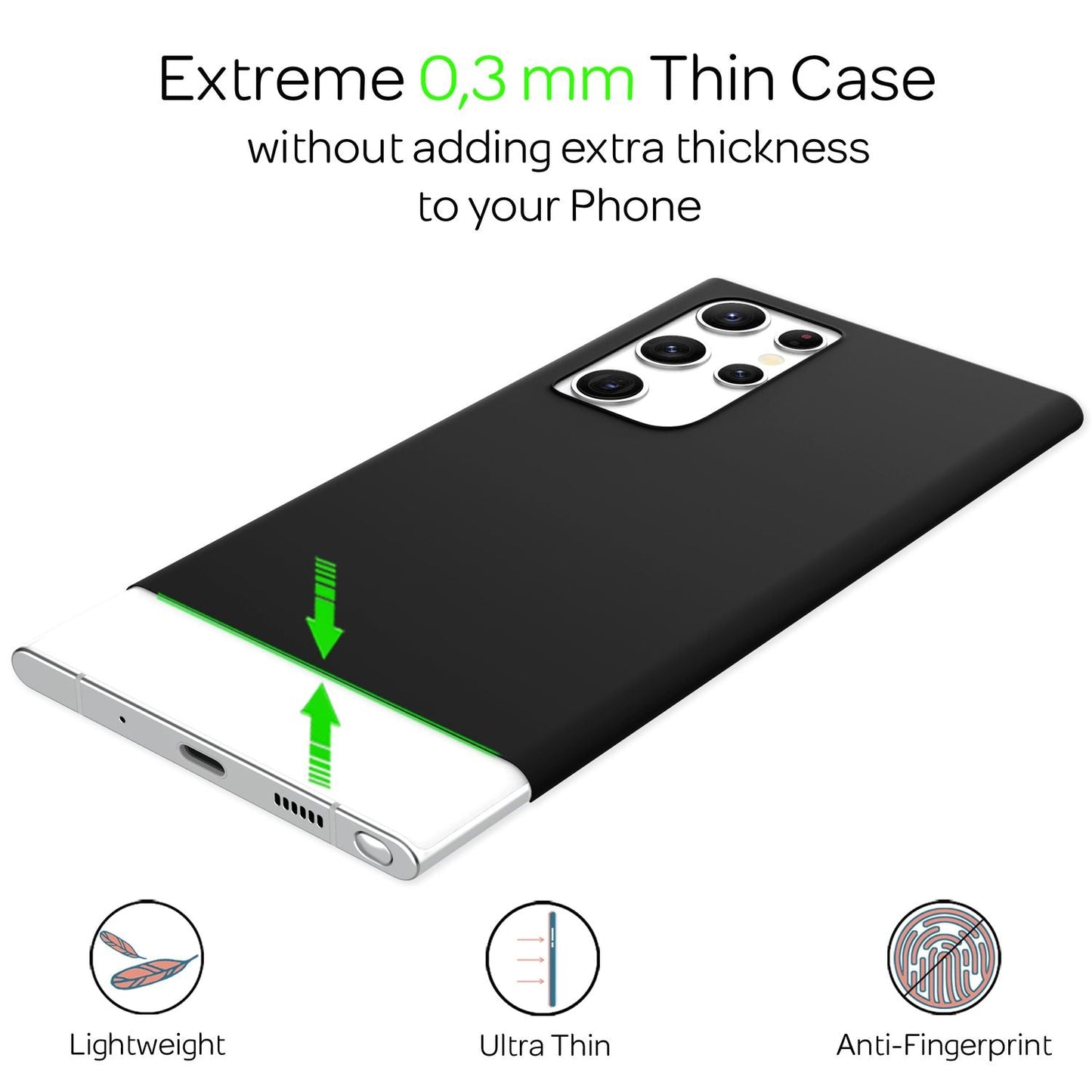 Etui NALIA do Samsunga Galaxy S22 Ultra Phantom o ultrasmukłej konstrukcji – grubość 0,3 mm, ultralekkie, idealnie dopasowane
