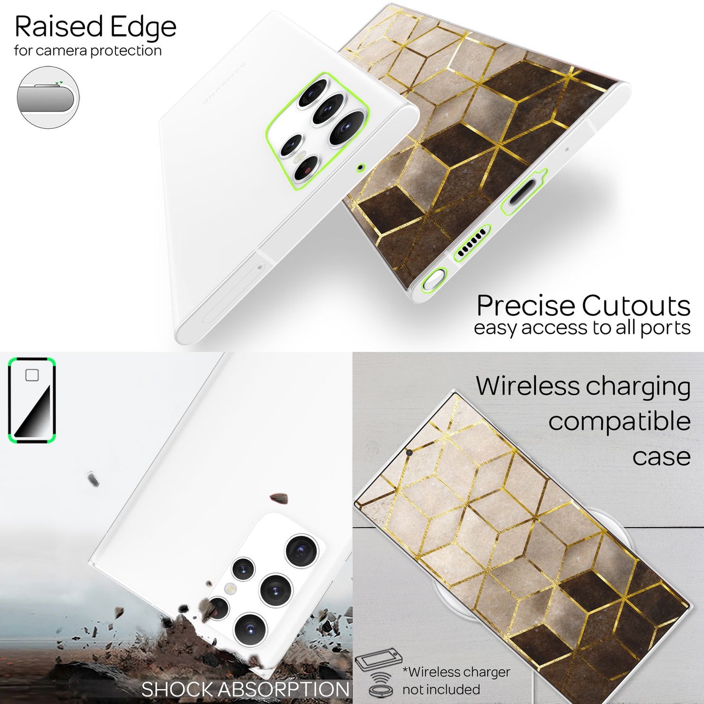 Etui NALIA do Samsunga Galaxy S22 Ultra Phantom o ultrasmukłej konstrukcji – grubość 0,3 mm, ultralekkie, idealnie dopasowane