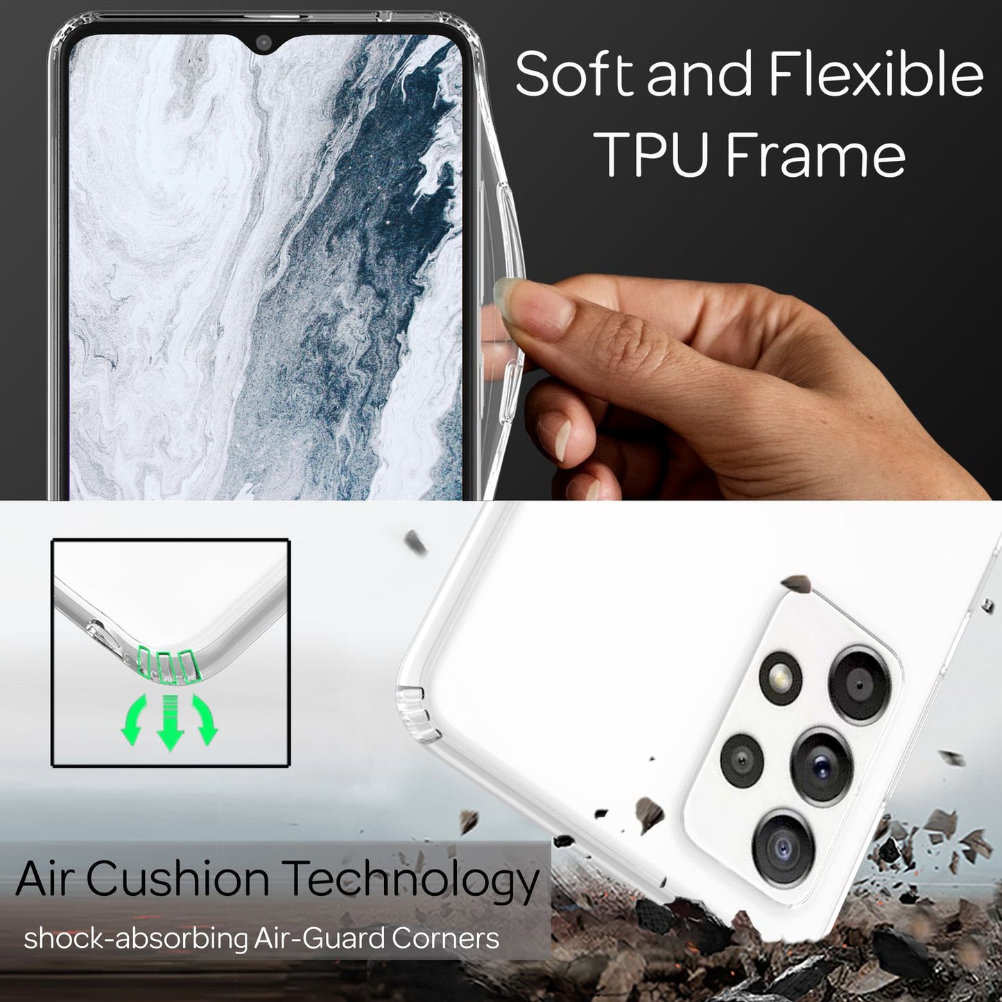 NALIA Ignite Klare Hülle - Passend Für Galaxy A13 Kratzfester Kunststoff Transparent