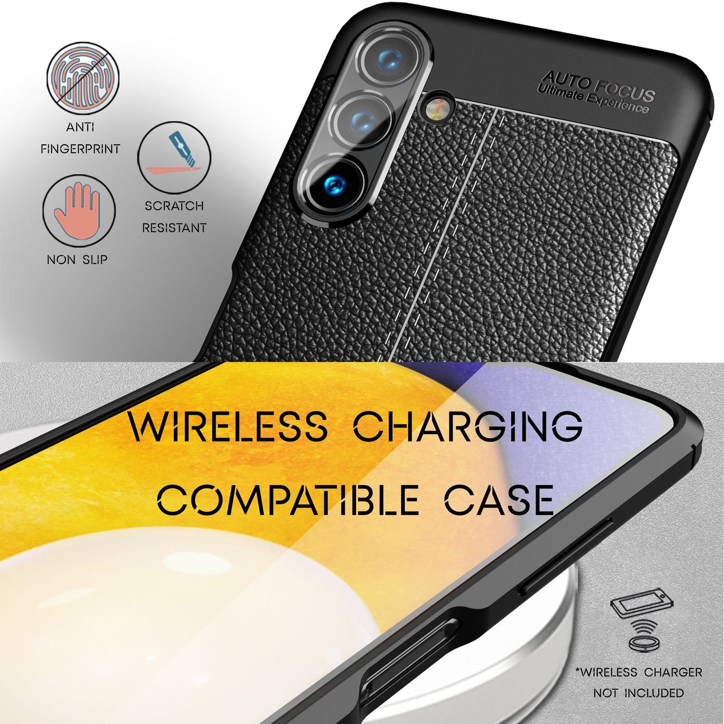 Husă pentru Samsung Galaxy A13 5G, aspect piele, carcasă din silicon, husă de protecție