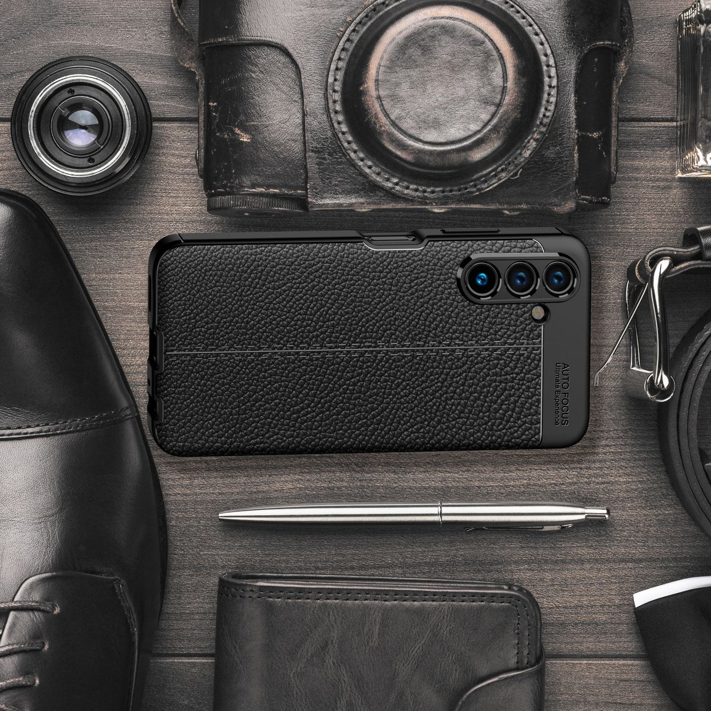 Husă pentru Samsung Galaxy A13 5G, aspect piele, carcasă din silicon, husă de protecție