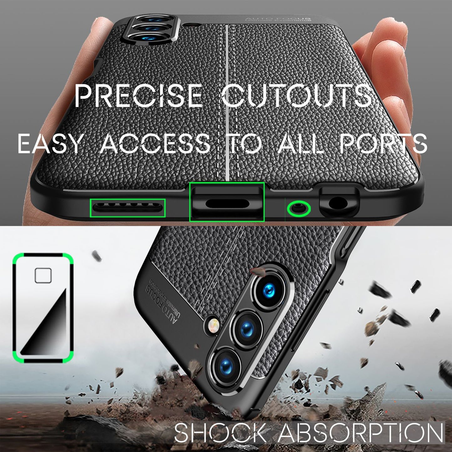 Husă pentru Samsung Galaxy A13 5G, aspect piele, carcasă din silicon, husă de protecție