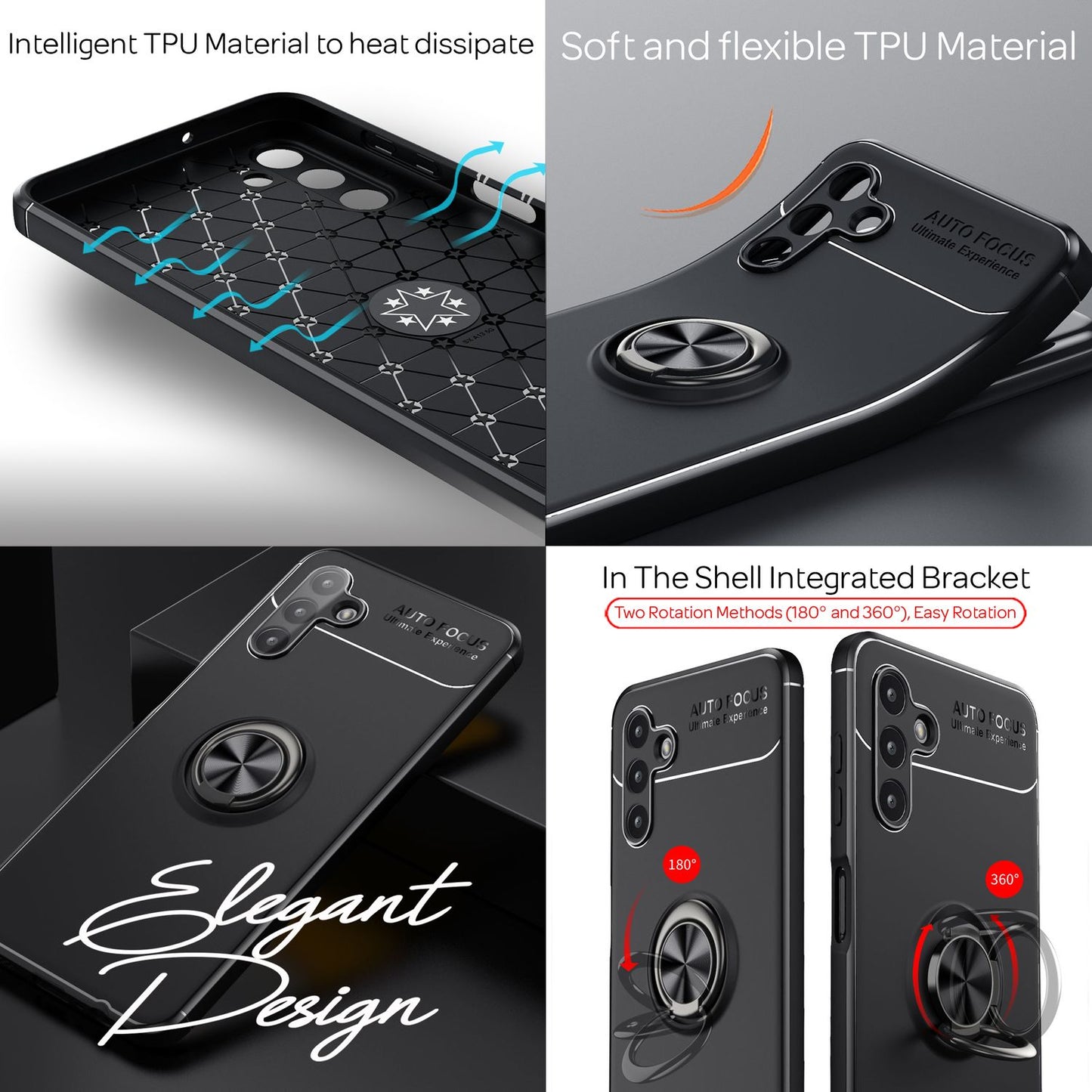 Hülle für Samsung Galaxy A13 5G Ringhülle Ständer Aufsteller Cover Schutzhülle