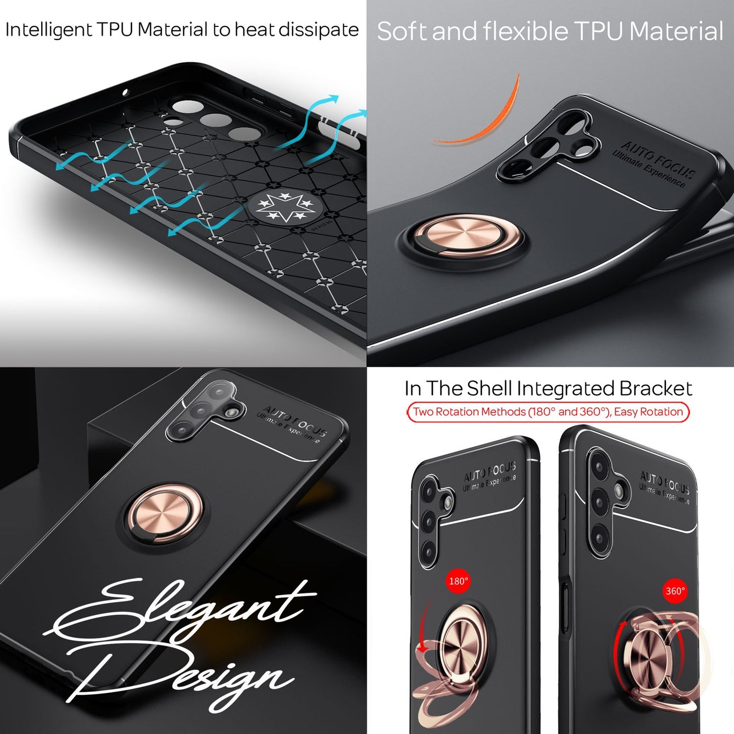 Hülle für Samsung Galaxy A13 5G Ringhülle Ständer Aufsteller Cover Schutzhülle