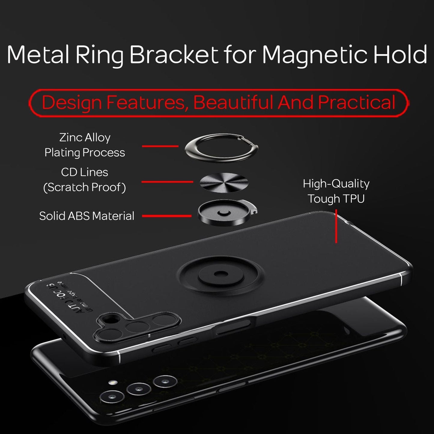Hülle für Samsung Galaxy A13 5G Ringhülle Ständer Aufsteller Cover Schutzhülle