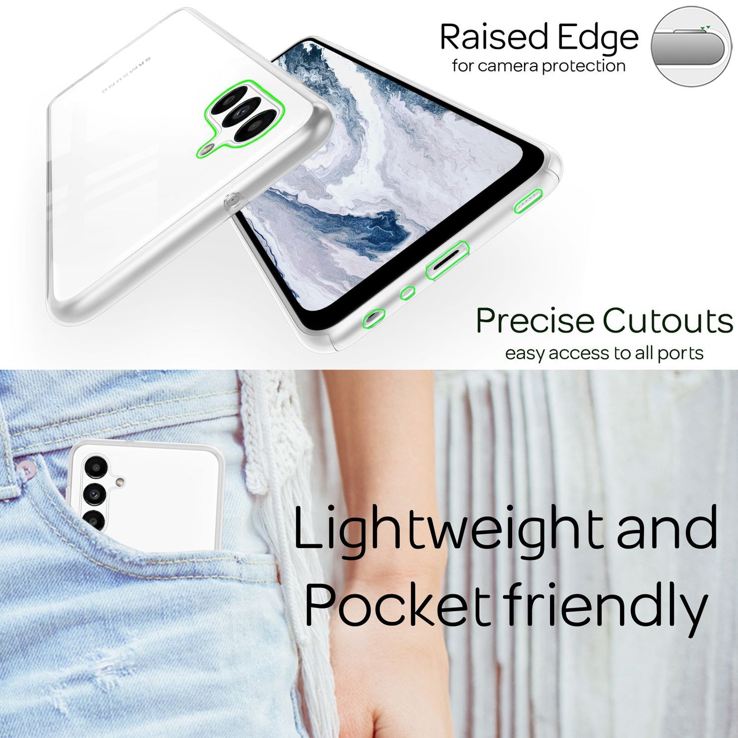 Hülle für Samsung Galaxy A13 5G 360° Schutzhülle Klar Full Cover Display Schutz