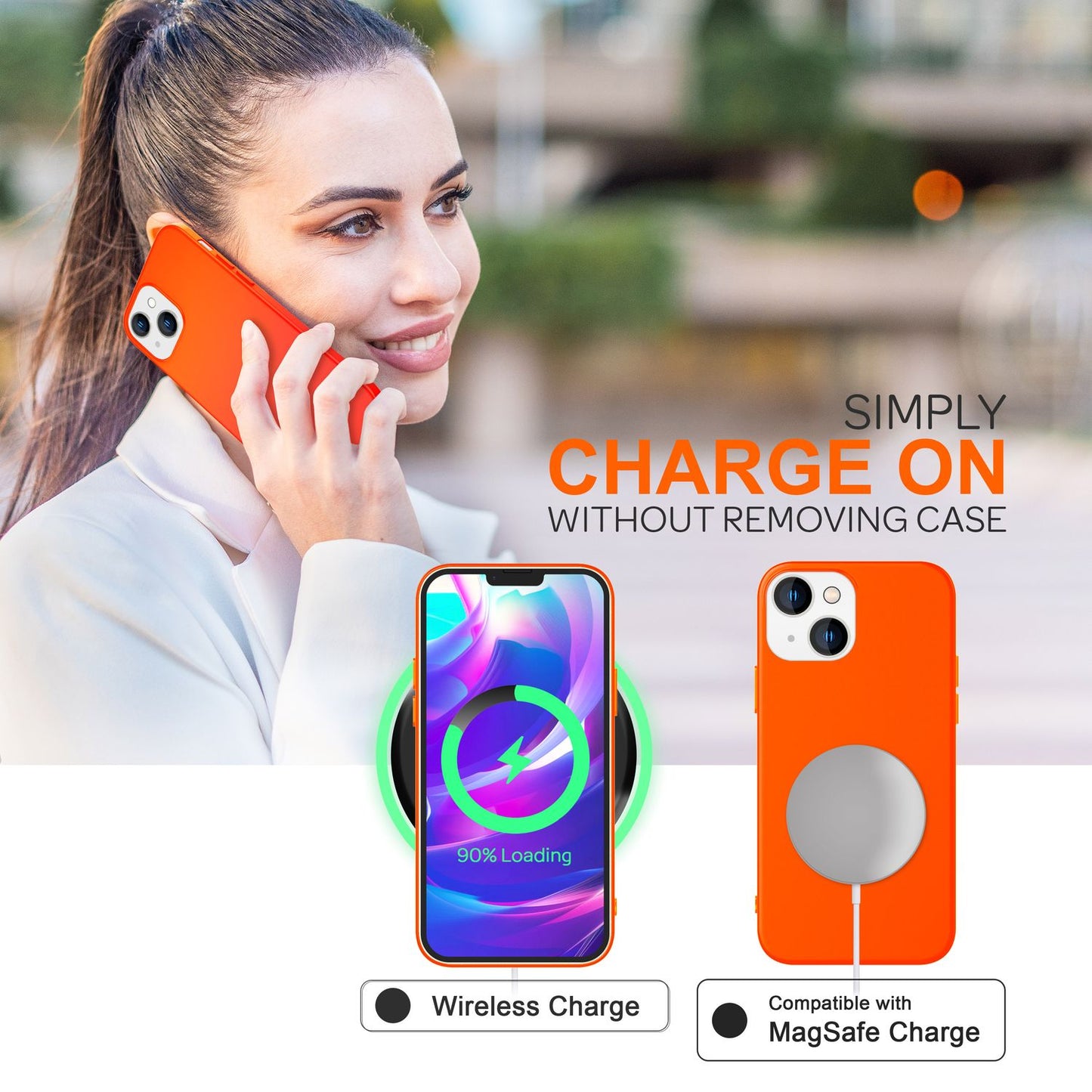 NALIA NeonShock Culori Neon Radiant - Material TPU, Potrivire perfectă pentru iPhone 14, Antiderapantă