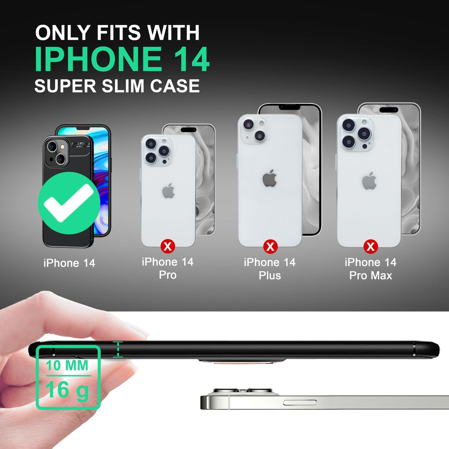 Carcasă pentru iPhone 14 - Carcasă telefon cu inel negru mat și suport