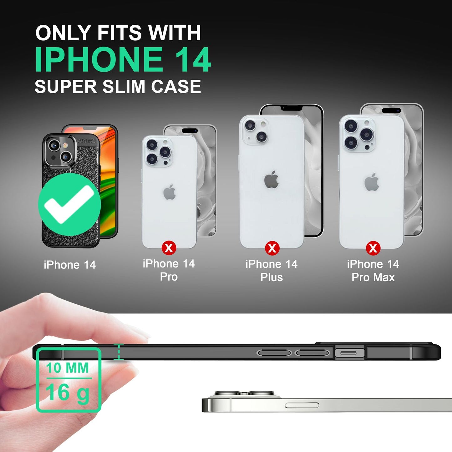 NALIA Berlin Barron Hülle Leder-Look - Kompatibilität IPhone 14, TPU Silikon, Anti-Fingerprint