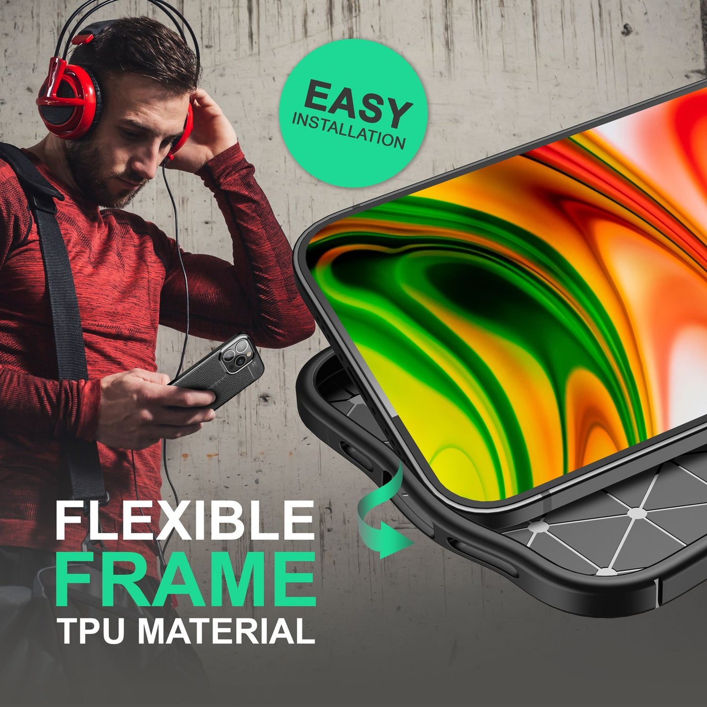 Husă Barron cu aspect de piele - Compatibilă cu iPhone 14 Pro Max, silicon TPU, protecție puternică