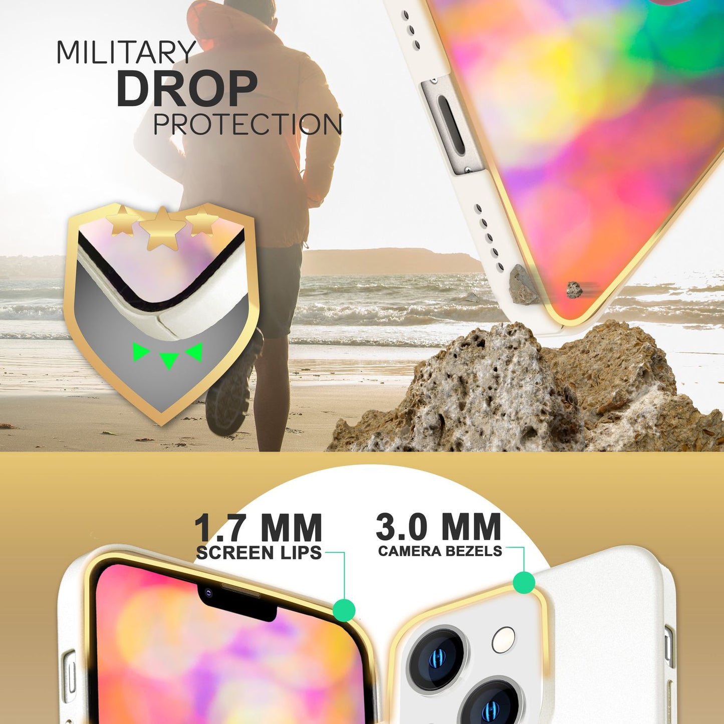 Dünnes Hardcase für iPhone 14 Plus, Schutz Hülle 0,5mm Slim Handy Cover Mattiert