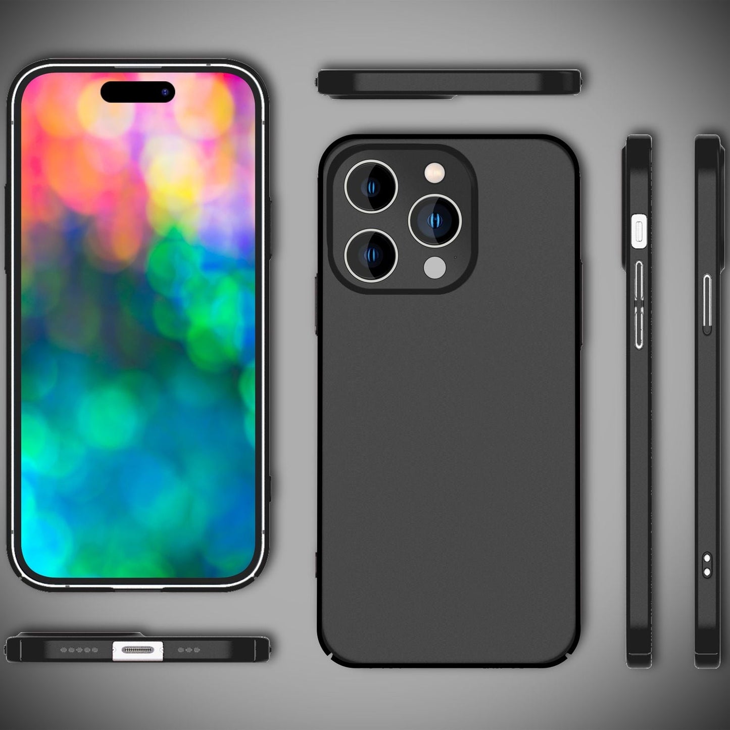 Etui NALIA Berlin PureFit Slim Hard Case – grubość 0,5 mm; matowe wykończenie; idealnie dopasowane do iPhone'a 14 Pro