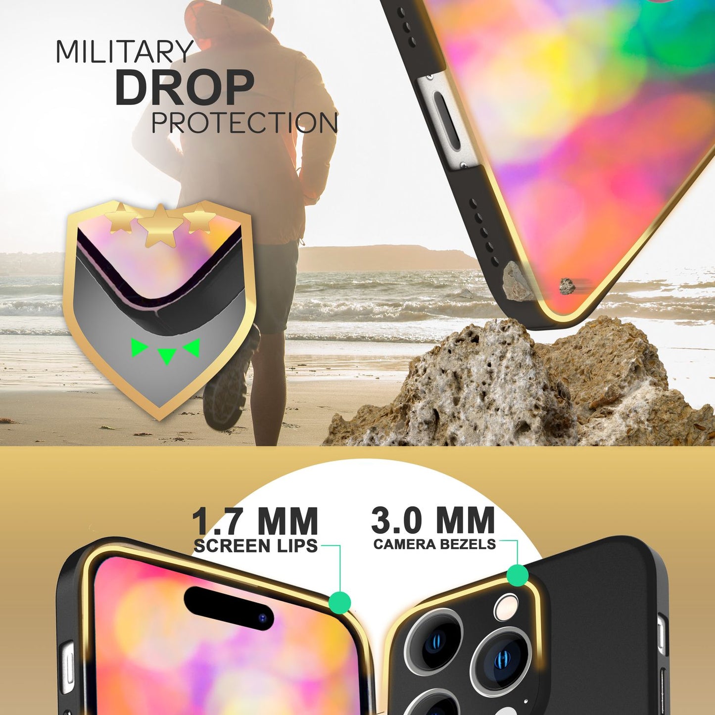 Dünnes Hardcase für iPhone 14 Pro Max, Schutz Hülle 0,5mm Slim Handy Cover Matt