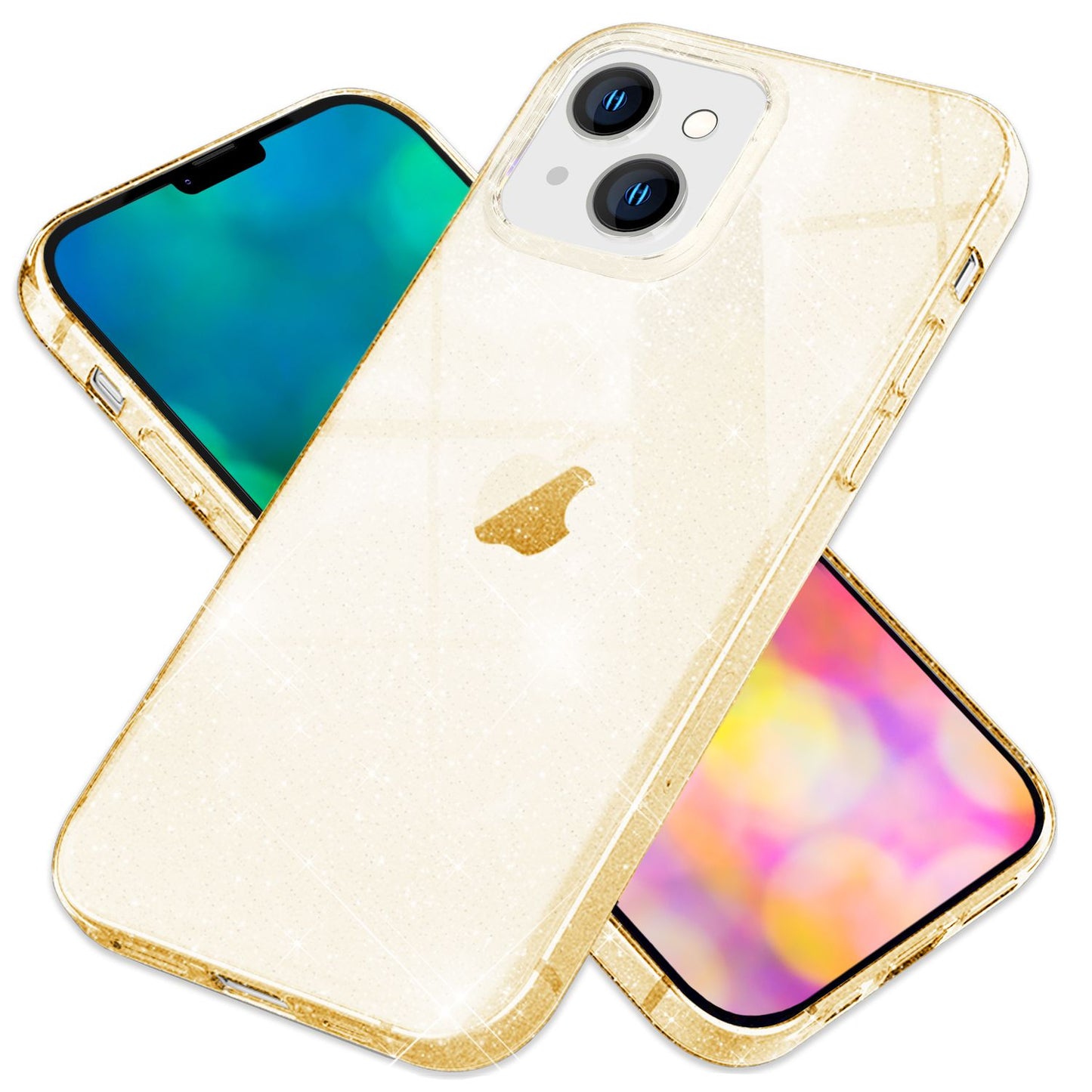 Husă NALIA Berlin Dazzlin cu sclipici - Husă transparentă cu sclipici anti-gălbui, Dimensiune 6,1 inci, Grosime 1,0 mm, Greutate 12 g