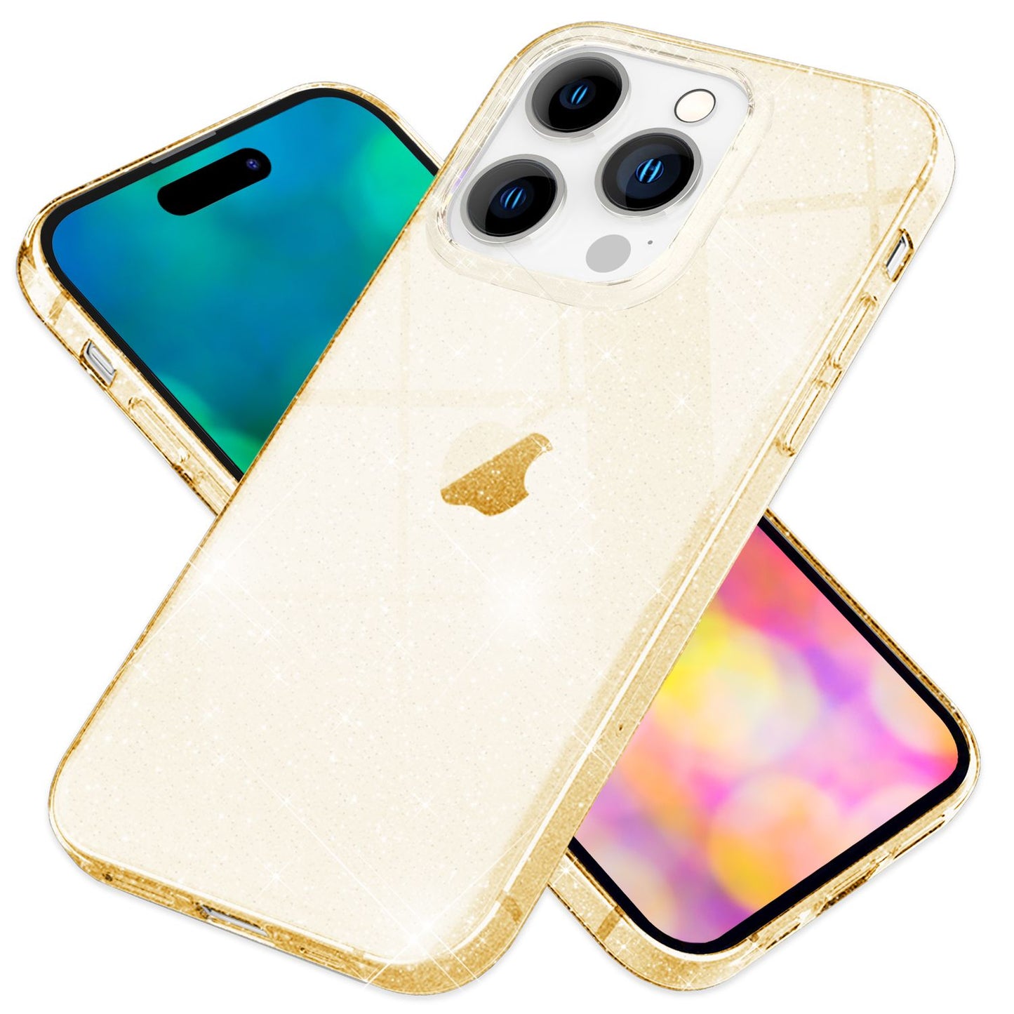 Husă pentru iPhone 14 Pro Max - Husă de telefon cu sclipici, Husă transparentă cu sclipici