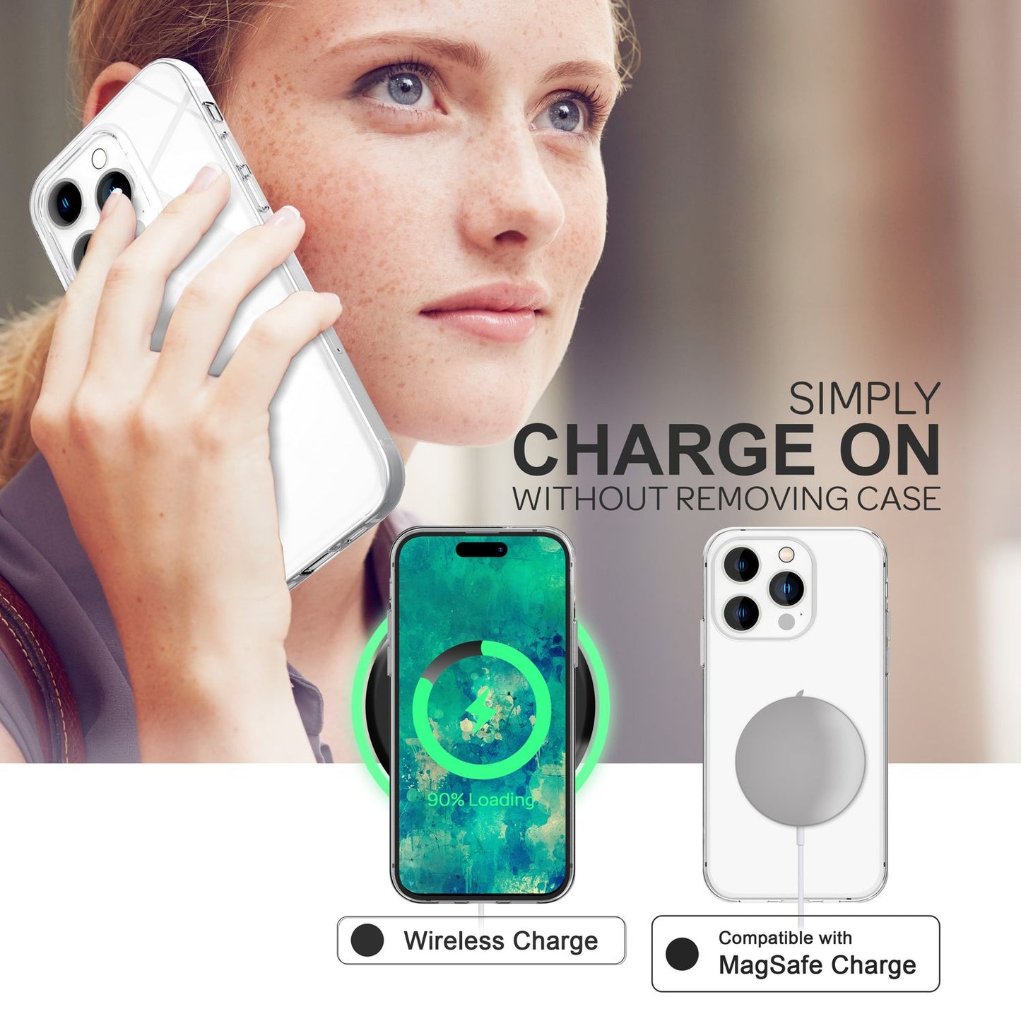 Hülle für iPhone 14 Pro - Klar Durchsichtig Anti-Gelb Slim Clear Case Handyhülle