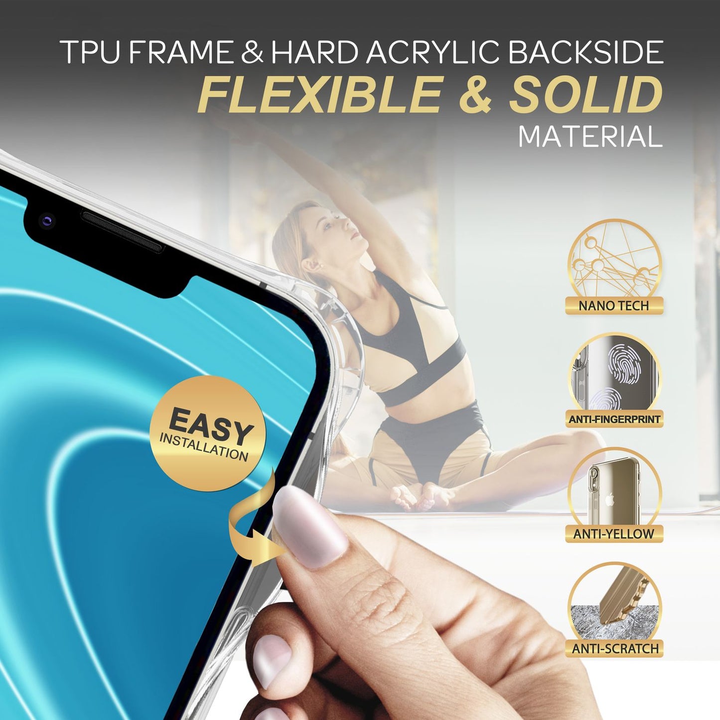 Husă iPhone 14 cu lanț - Husă transparentă de telefon cu curea de șnur pentru purtare în jurul gâtului