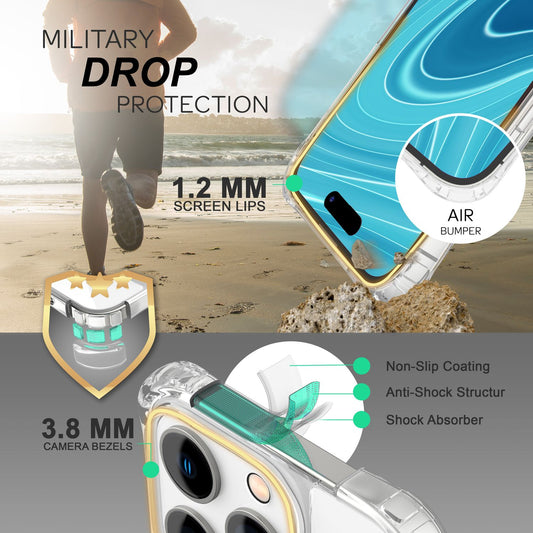 Husă cu lanț pentru iPhone 14 Pro Max - Husă transparentă de telefon cu curea pentru purtare în jurul gâtului