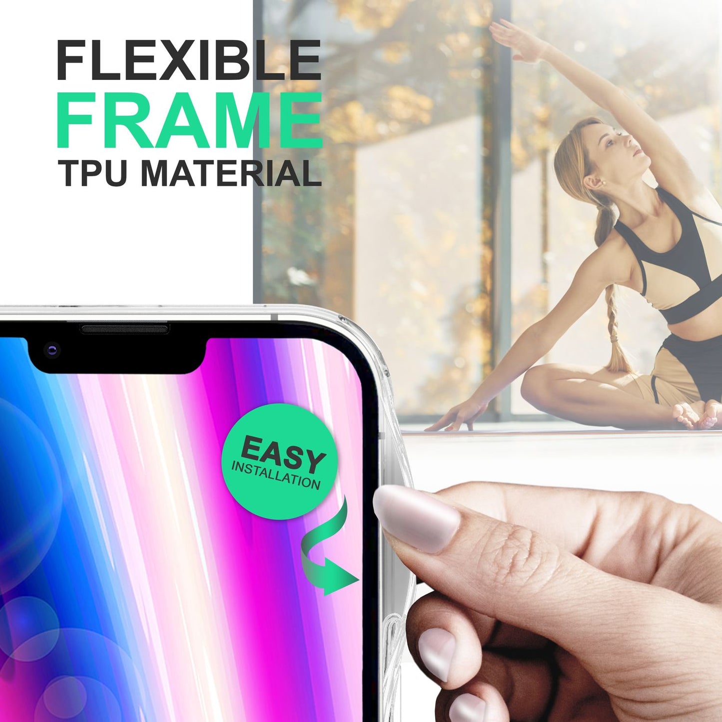 Klare Hülle für iPhone 14 - Transparent Kratzfest Anti-Gelb Clear Acryl Cover