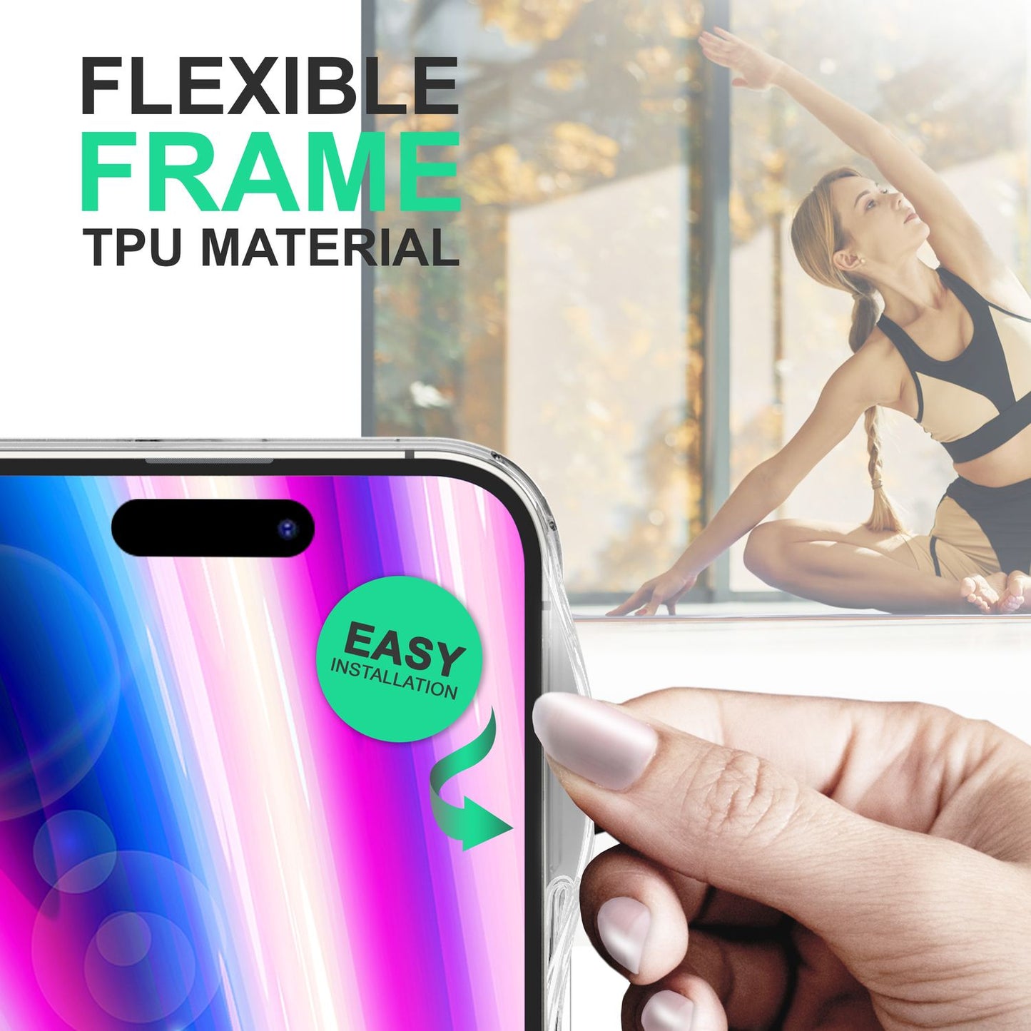 Klare Hülle für iPhone 14 Pro - Transparent Kratzfest Anti-Gelb Clear Acryl Case