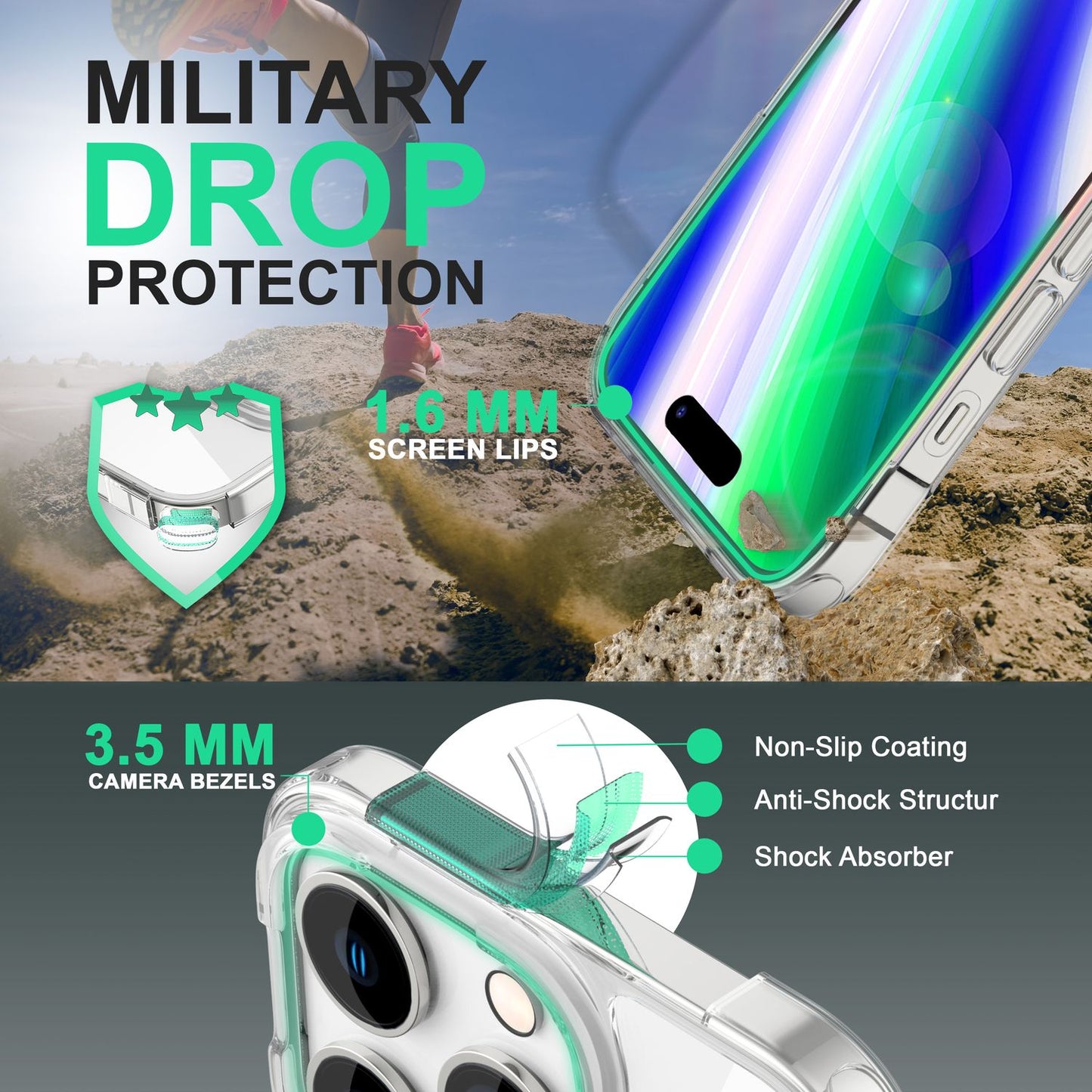 NALIA Nyte Matt Translucent - Dimensiunea iPhone 14 Pro Max, Acrilic