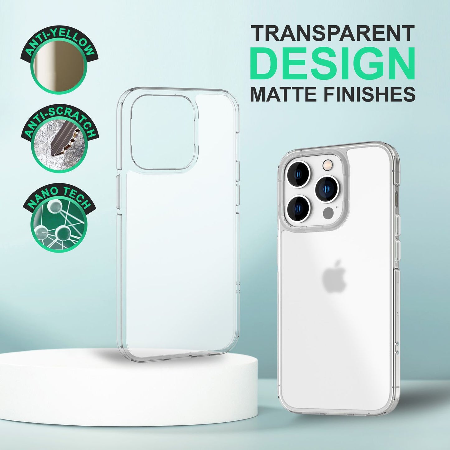 NALIA Nyte Matt Translucent - Dimensiunea iPhone 14 Pro Max, Acrilic