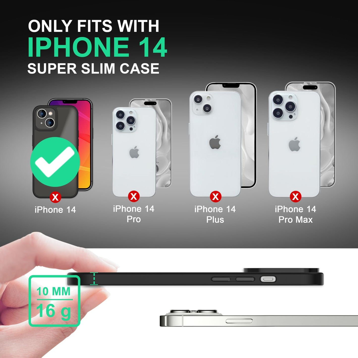 Hybrid Hülle für iPhone 14 - Matt Durchscheinend Hard Case Silikon Schutz Rahmen