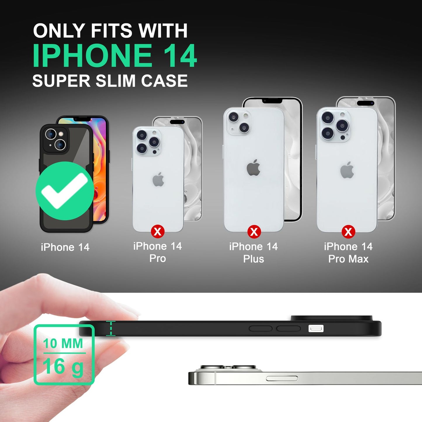 NALIA Berlin 360 Grad Hülle Klar - Transparente Front Rückseite, Kompatibel iPhone 14, Acryl Rückschutz