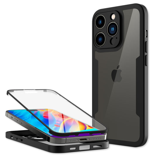 NALIA 360 Grad Hülle Rundumschutz Klar - iPhone 14 Pro Max Acryl Rand
