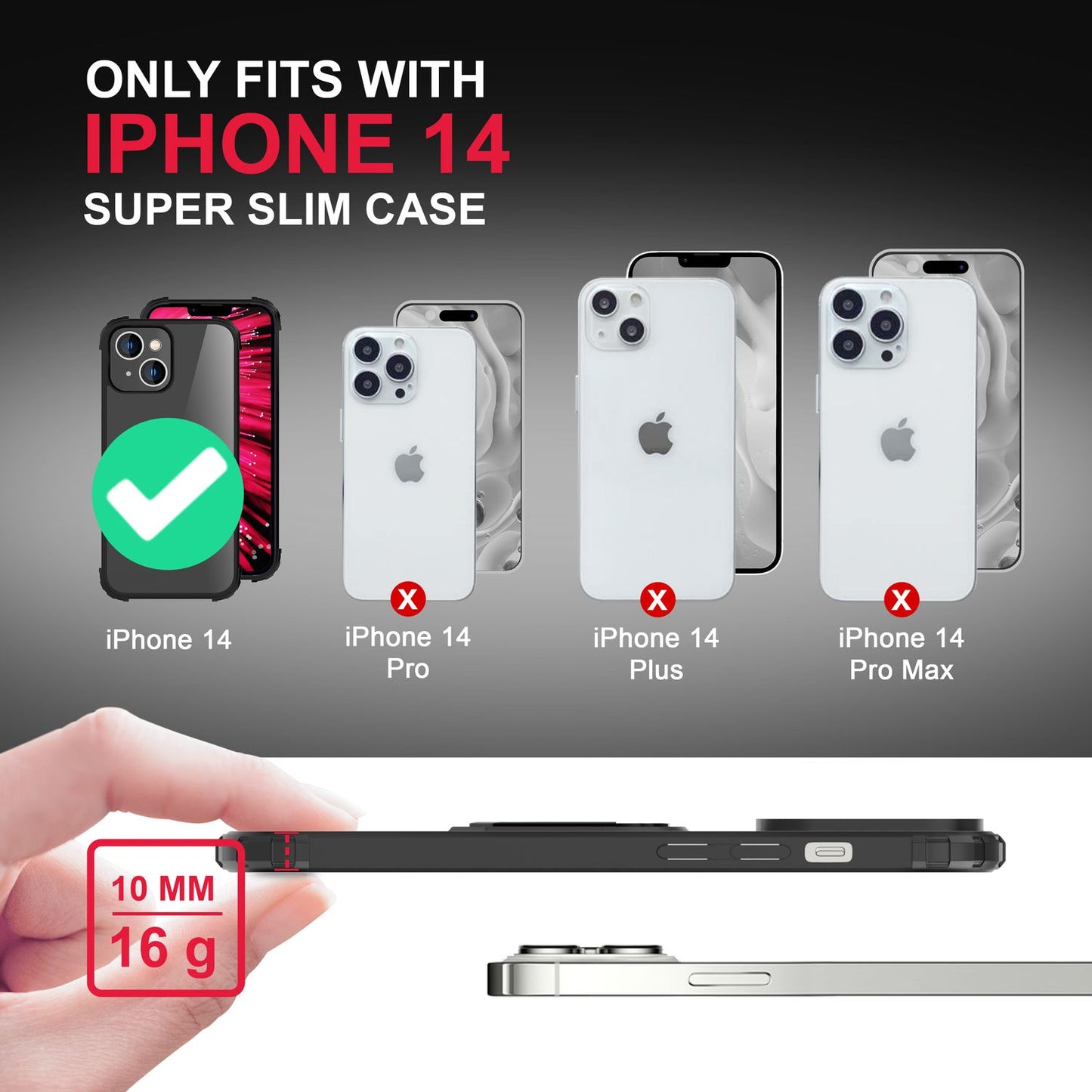 Ring Hülle für iPhone 14 - Klar Transparent Schutz Rahmen 360° Ring Aufsteller