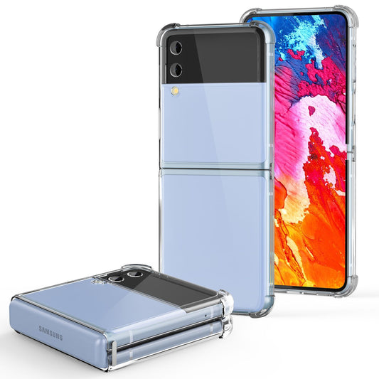 Hülle für Samsung Galaxy Z Flip4 Klar Kratzfest Anti-Gelb Hart Cover Schutzhülle