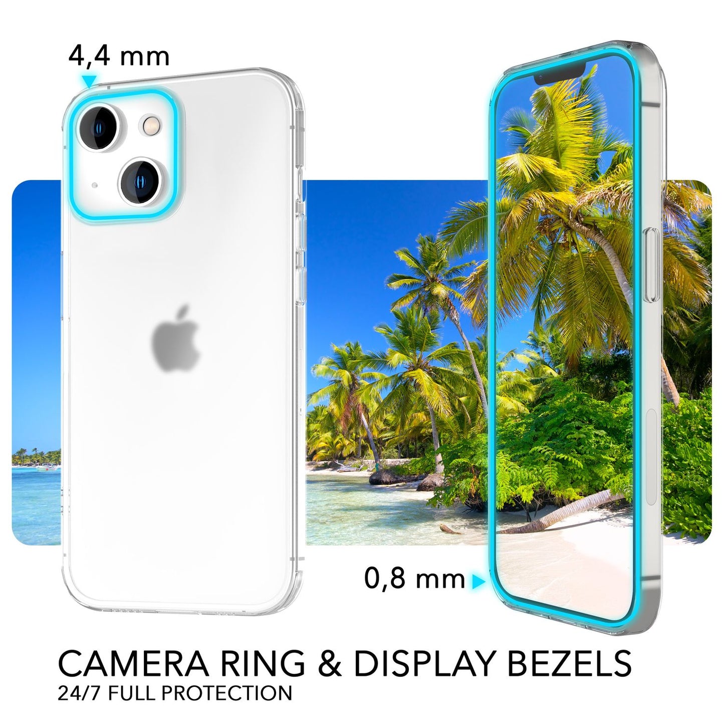 Ultra Dünne Hülle für iPhone 14, Slim 0,3mm Durchsichtig Schutz Cover Handyhülle