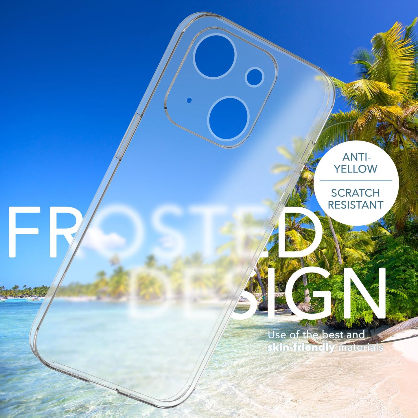 Carcasă ultra-subțire pentru iPhone 14 Plus, carcasă de protecție transparentă subțire de 0,3 mm