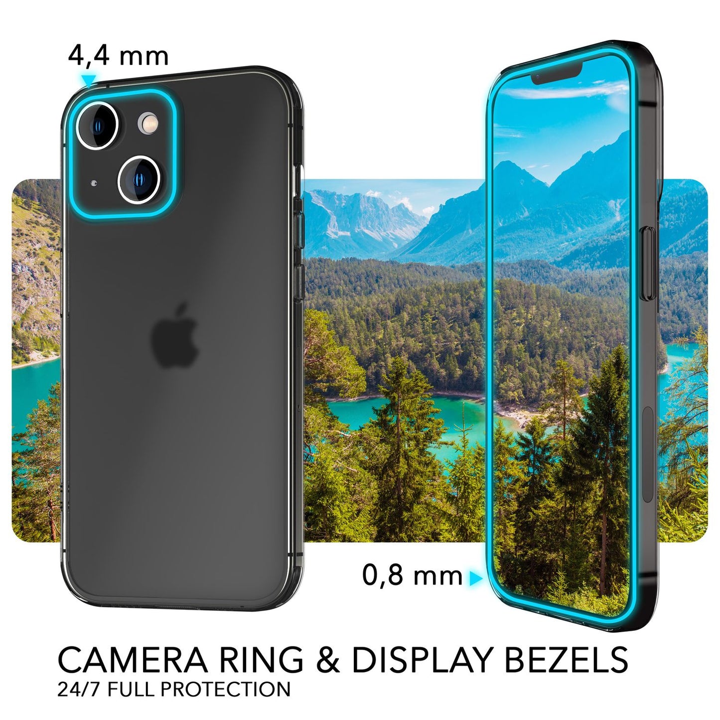 Carcasă ultra-subțire pentru iPhone 14 Plus, carcasă de protecție transparentă subțire de 0,3 mm